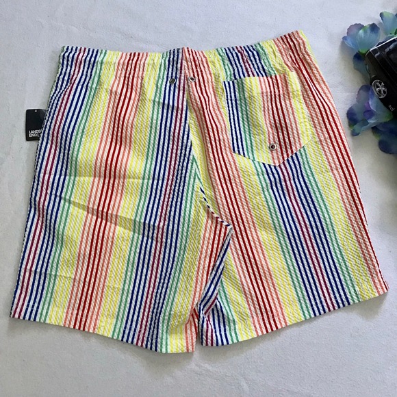 Lands' End NWT Seersucker Volley Swim Trunk Men Various - Picture 6 of 15